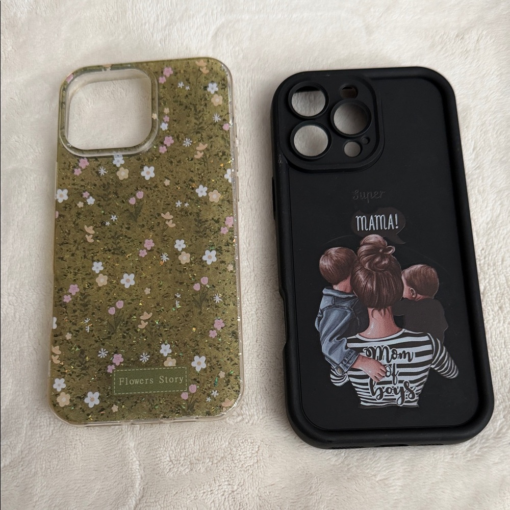 Floral Phone Case - Green set for iPhone 16 pro max